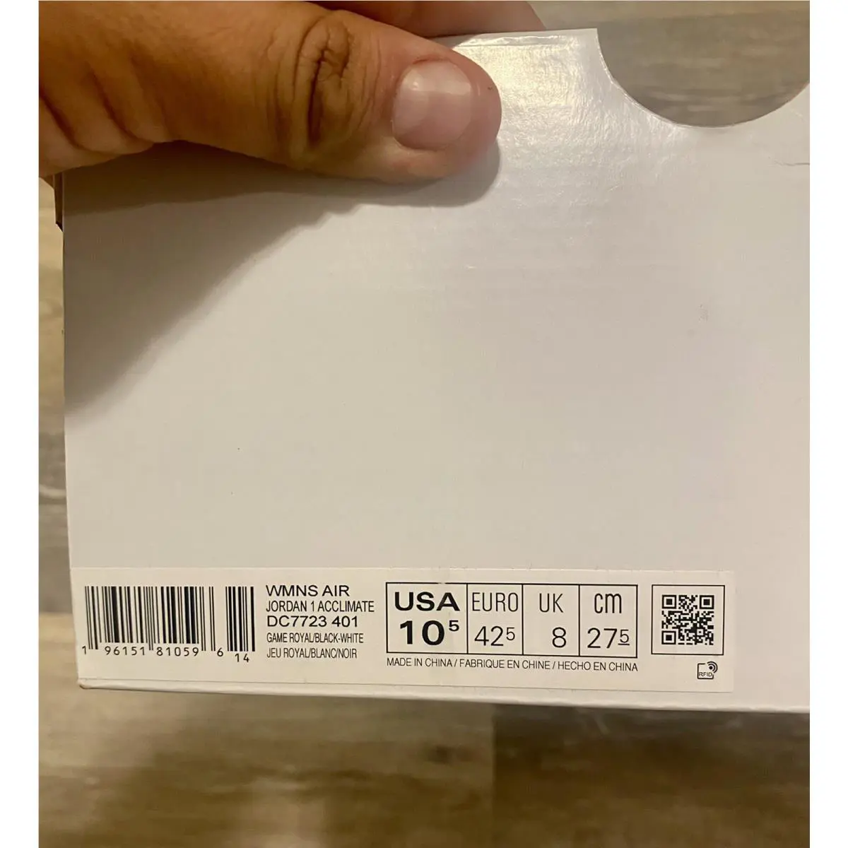 Nike shoes - Women`s Air Jordan 1 Acclimate - DC7723 401 - Game Royal / Black-White (UPC: 196151810596) 10