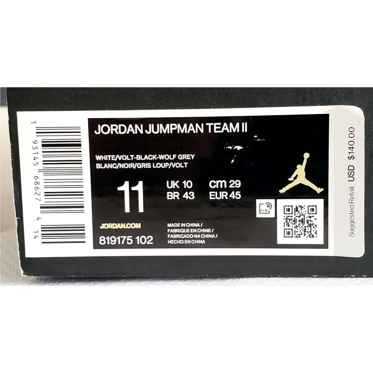 Nike shoes - Jordan Jumpman Team - Jumpman Team - 819175-102 - WHITE/VOLT-BLACK-WOLF GREY (UPC: 00193145686274) 10