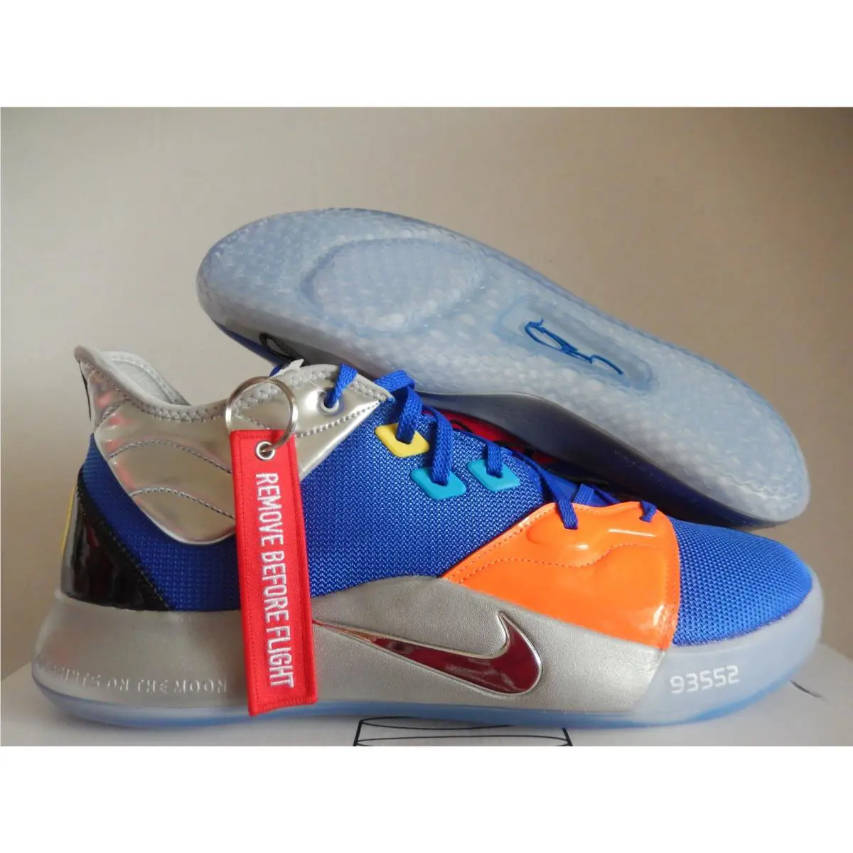 Nike PG 3 Paul George Nasa Racer Blue-metallic Silver SZ 16 CI2666-400