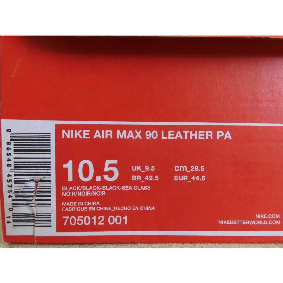 Nike shoes - Nike Air Max 90 - Air Max - 705012-001 - Black (UPC: 886548457540) 6
