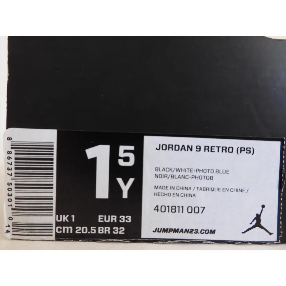 Nike shoes - Jordan 9 - Black (UPC: 886737503010) 3