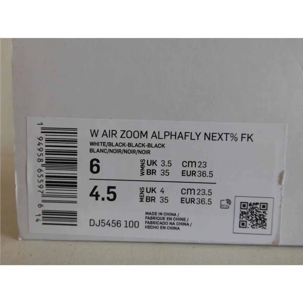 Nike shoes - Nike Air Zoom Alphafly - Air Zoom Alphafly - White (UPC: 194958655976) 3