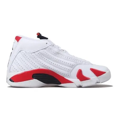 Nike Air Jordan 14 Retro GS White Varsity Red 487524 100 SZ 5Y Womens SZ 6.5