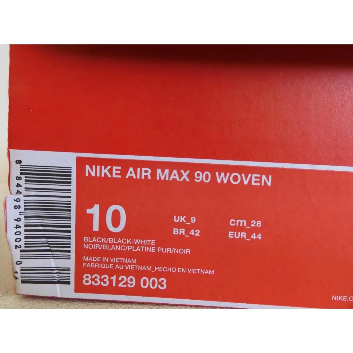 Nike shoes - Nike Air Max 90 - Air Max - 833129-003 - Black (UPC: 884498940020) 6