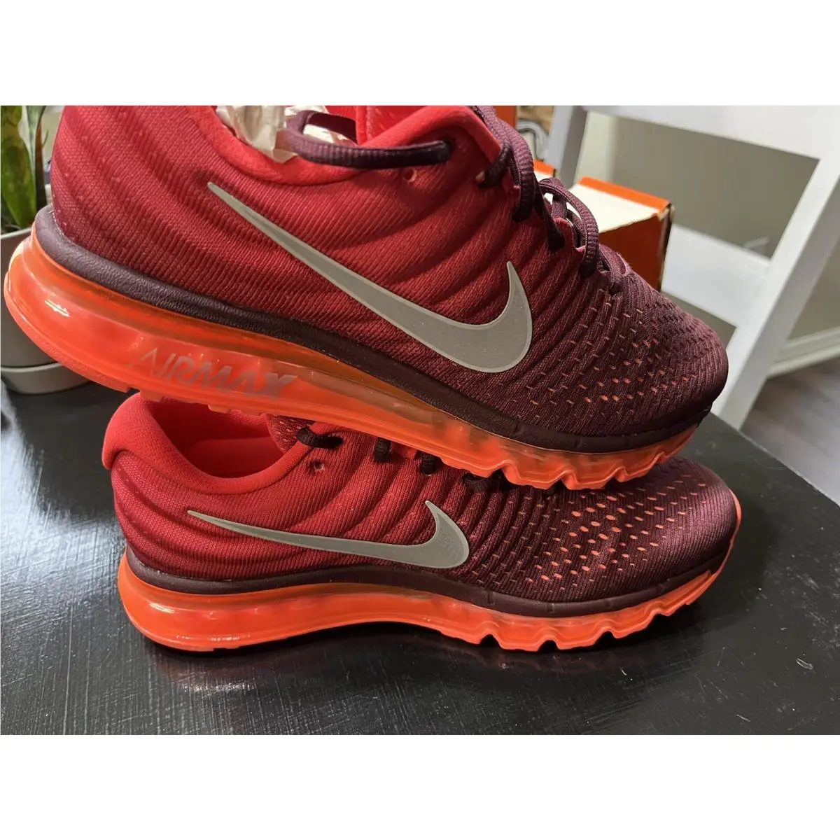 Nike shoes - Air Max 2017 - Air Max - 849559 -601 - Night Maroon/White/Gym Red (UPC: 676556121362) 8