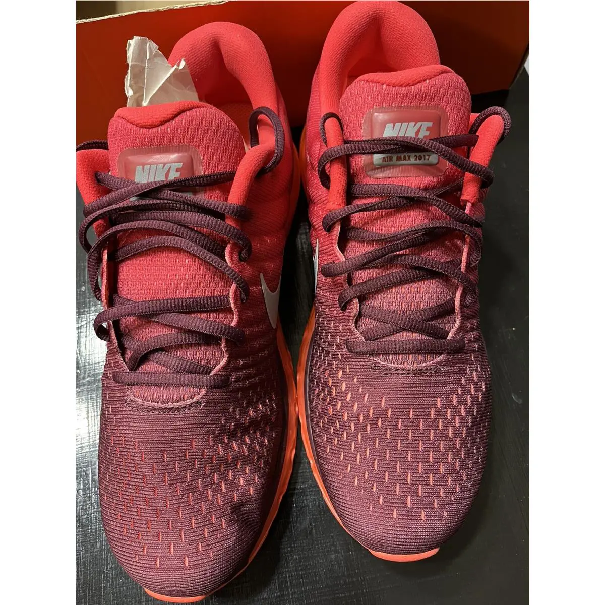 Nike shoes - Air Max 2017 - Air Max - 849559 -601 - Night Maroon/White/Gym Red (UPC: 676556121362) 5