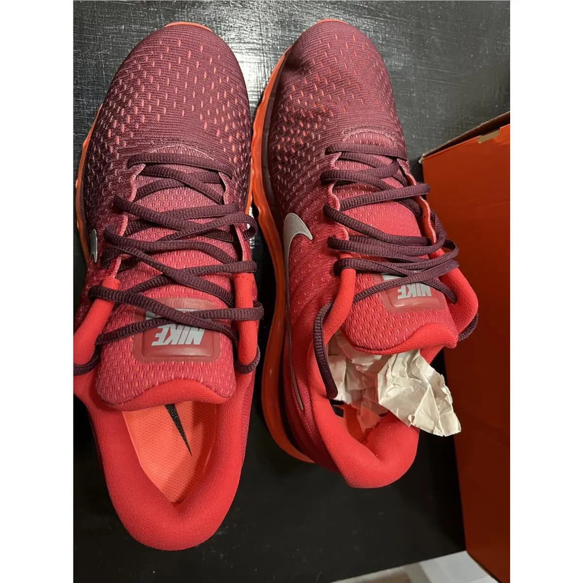 Nike shoes - Air Max 2017 - Air Max - 849559 -601 - Night Maroon/White/Gym Red (UPC: 676556121362) 6