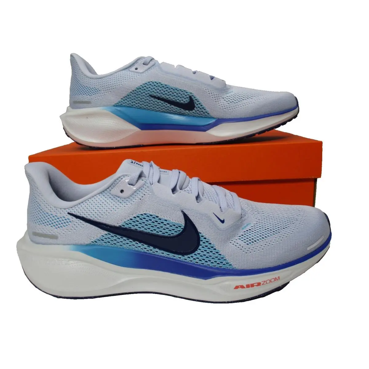 Nike Air Zoom Pegasus 41 Ghost Gray Blue Running Shoes Mens Sz 10