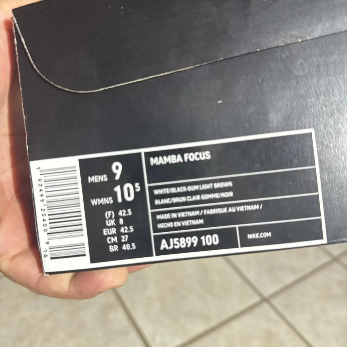 Nike shoes - Nike Mamba Focus - Mamba Focus - AJ5899-100 - White/Gum Light Brown-Black 1