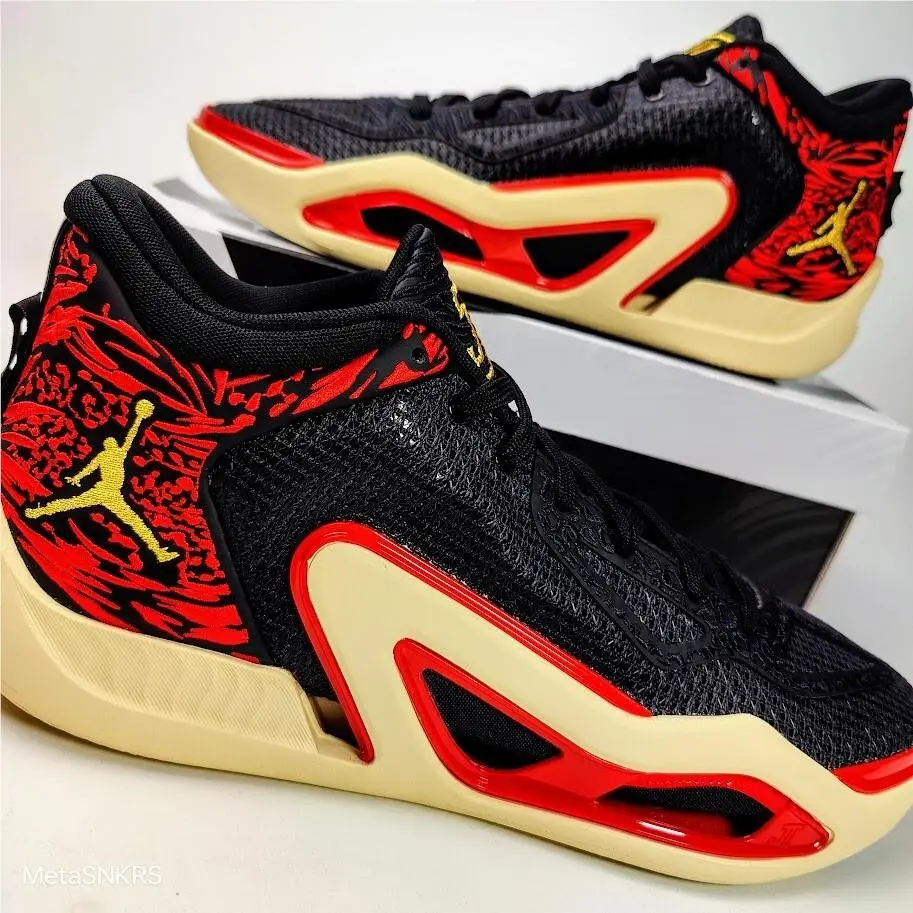 Nike shoes - Jordan Tatum 1 - Tatum - DX5572-001 - Black / Gold/ Red/ Beach 8