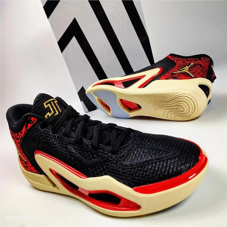 Nike shoes - Jordan Tatum 1 - Tatum - DX5572-001 - Black / Gold/ Red/ Beach 9
