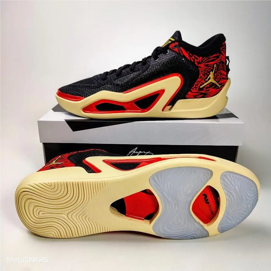 Nike shoes - Jordan Tatum 1 - Tatum - DX5572-001 - Black / Gold/ Red/ Beach 12