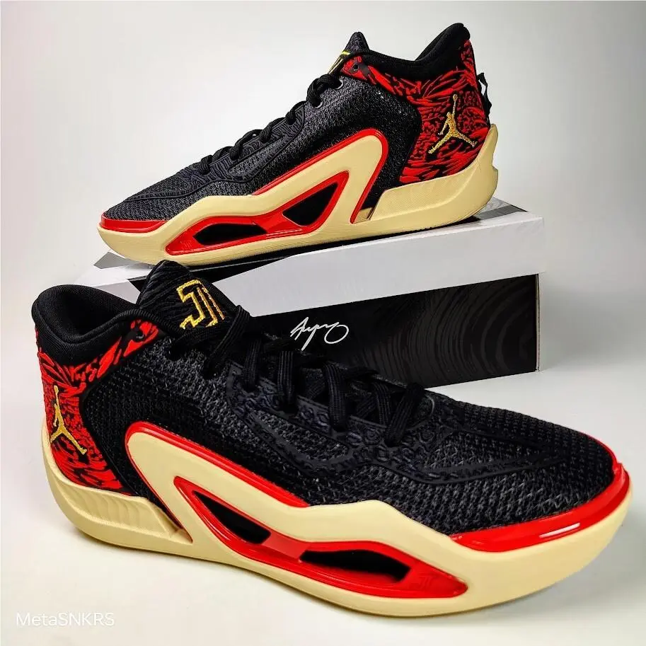 Nike shoes - Jordan Tatum 1 - Tatum - DX5572-001 - Black / Gold/ Red/ Beach 14