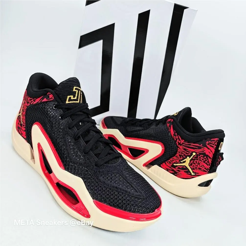 Nike shoes - Jordan Tatum 1 - Tatum - DX5572-001 - Black / Gold/ Red/ Beach 4