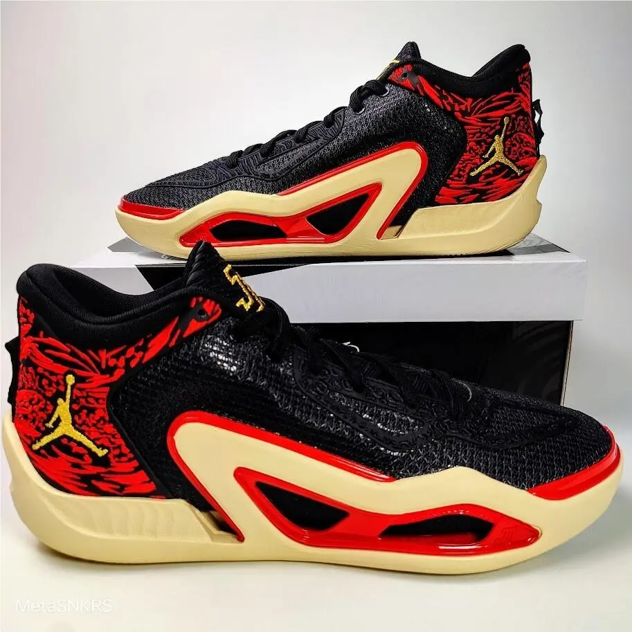 Nike shoes - Jordan Tatum 1 - Tatum - DX5572-001 - Black / Gold/ Red/ Beach 7