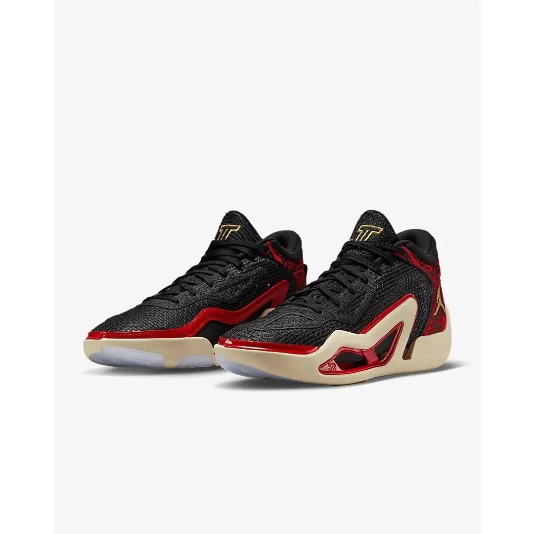 Nike Air Jordan Tatum 1 Zoo Athletic Shoes Black/red/cream Size 12