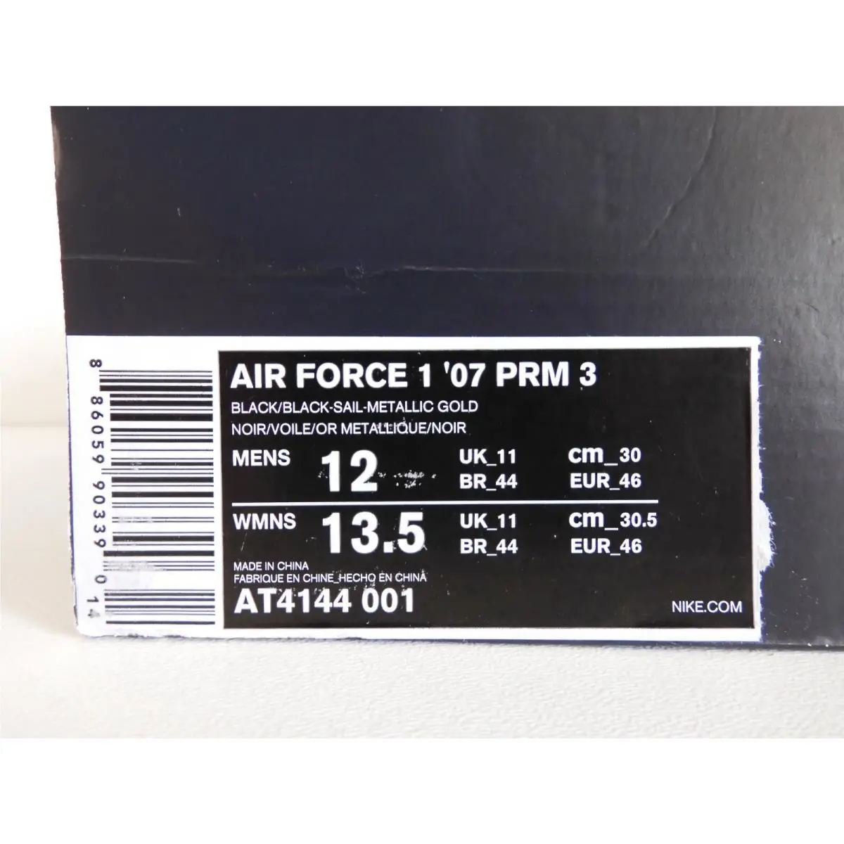 Nike shoes - Nike Air Force 1 Premium - AT4144-001 - Black (UPC: 886059903390) 3