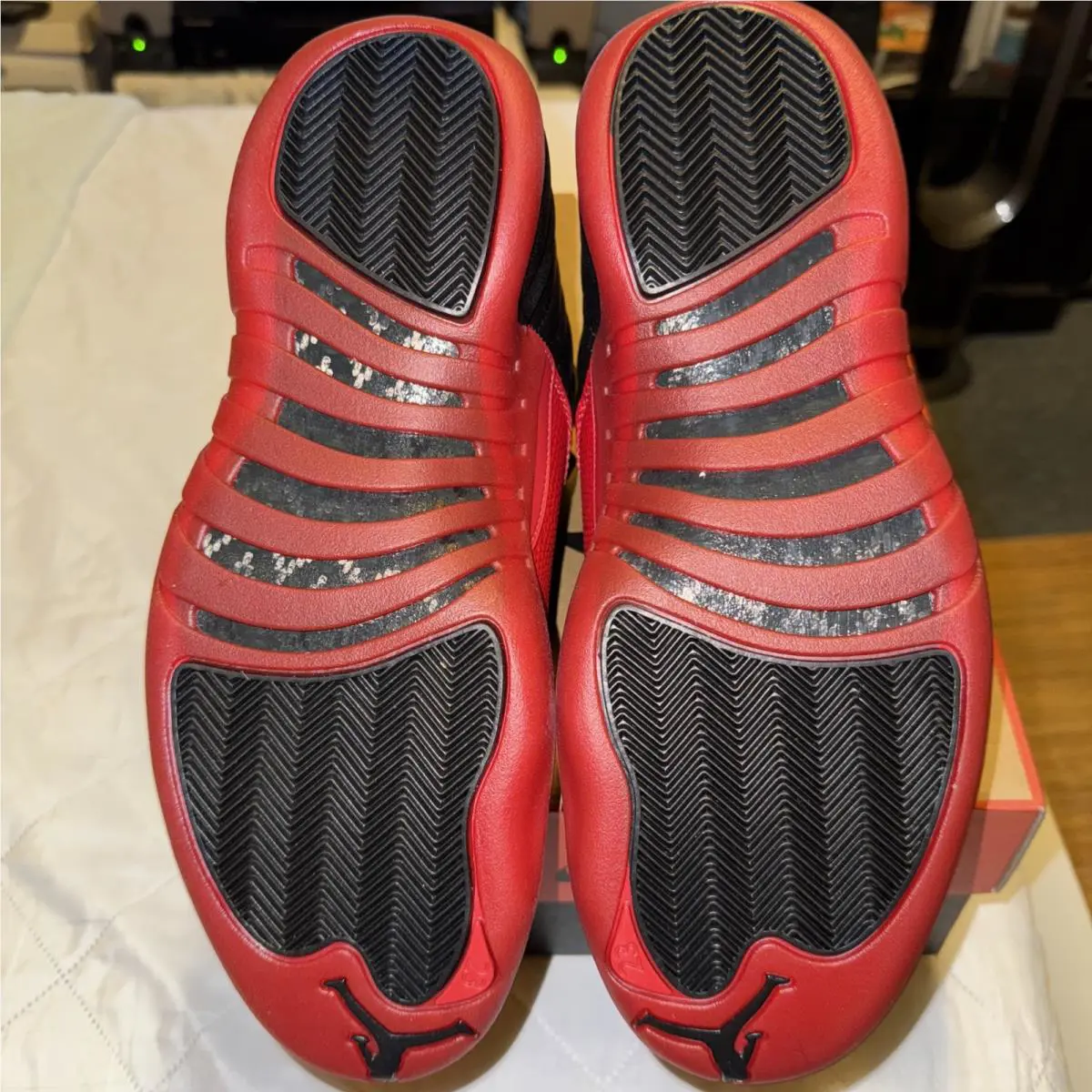 Nike shoes - Nike Air Jordan 12 Retro “Flu Game” - BLACK/Varsity Red 2