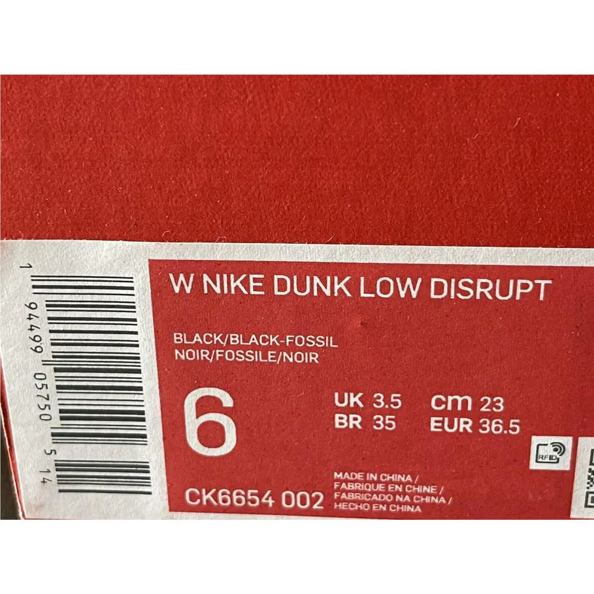 Nike shoes - Nike Dunk Low Disrupt - Dunk Low Disrupt - CK6654-002 - Black, Manufacturer: Black (UPC: 0194499057505) 6