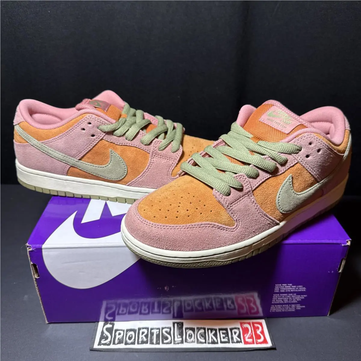 Nike shoes - Nike SB Dunk - Dunk - HJ4135-600 - Red Stardust/Neutral Olive-Monarch-Coconut Milk 1