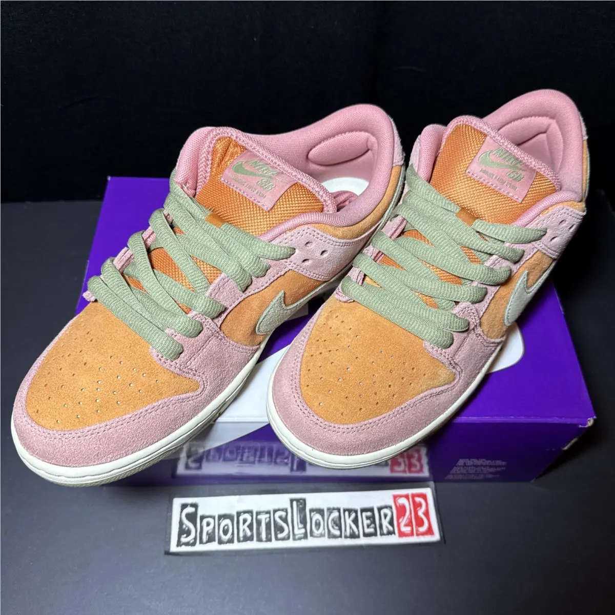 Nike shoes - Nike SB Dunk - Dunk - HJ4135-600 - Red Stardust/Neutral Olive-Monarch-Coconut Milk 4