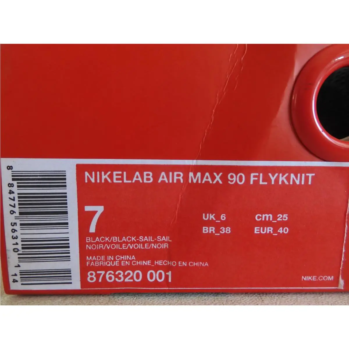 Nike shoes - Nike Air Max 90 Ultra 2.0 Flyknit - 876320-001 - Black (UPC: 884776563101) 7