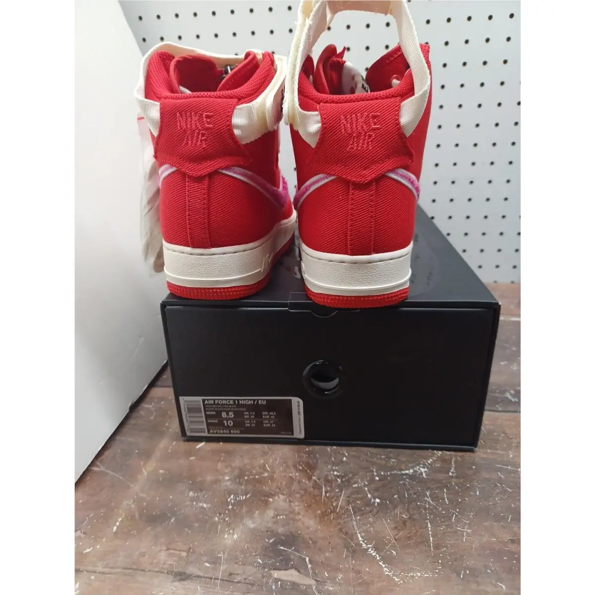 Nike shoes - Nike Air Force 1 High - Red / Sail / Pink 6
