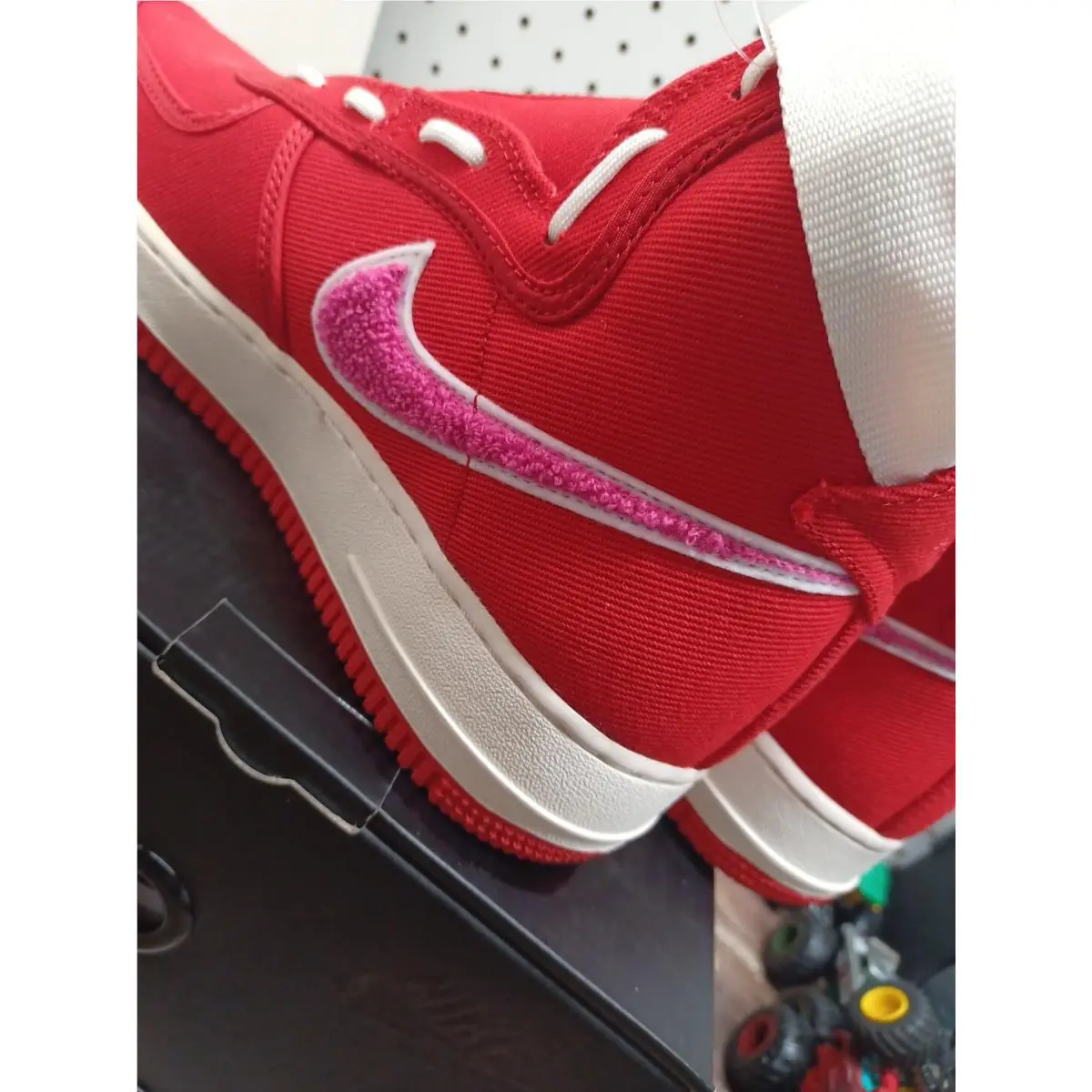 Nike shoes - Nike Air Force 1 High - Red / Sail / Pink 9