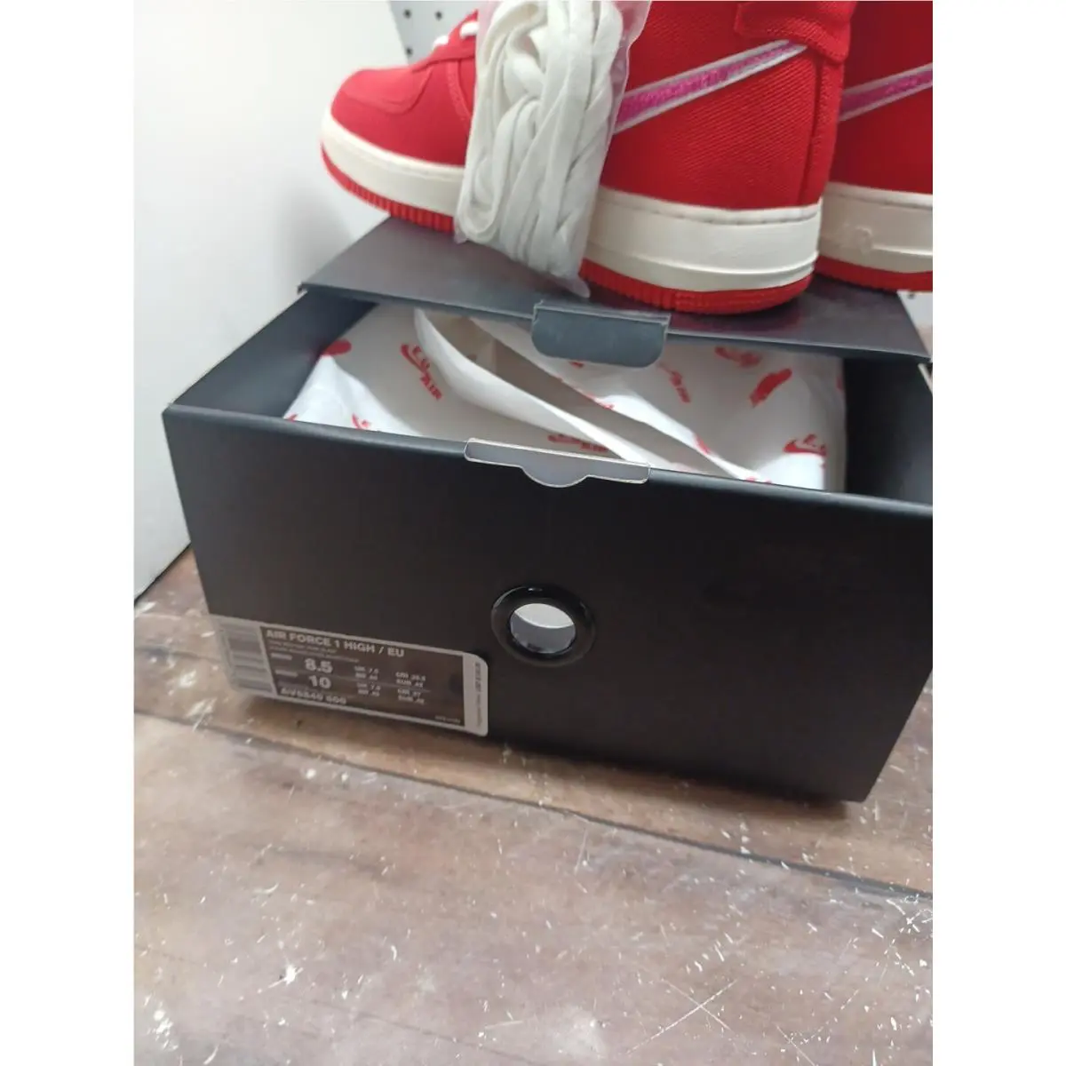 Nike shoes - Nike Air Force 1 High - Red / Sail / Pink 10
