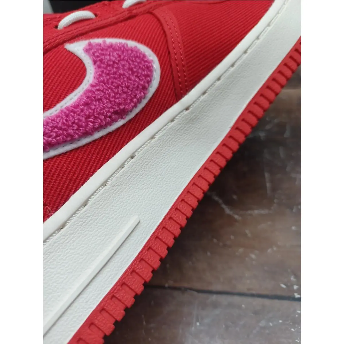 Nike shoes - Nike Air Force 1 High - Red / Sail / Pink 3