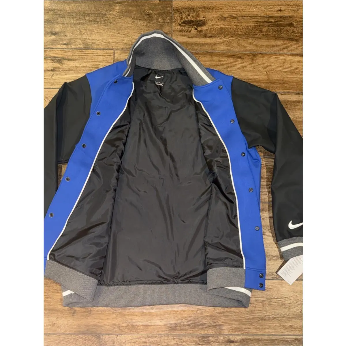 Nike clothing - Nike Team Letterman Jacket - Team Letterman Jacket - DJ5971-341 DJ5971493 - Blue (UPC: 195868446357) 2