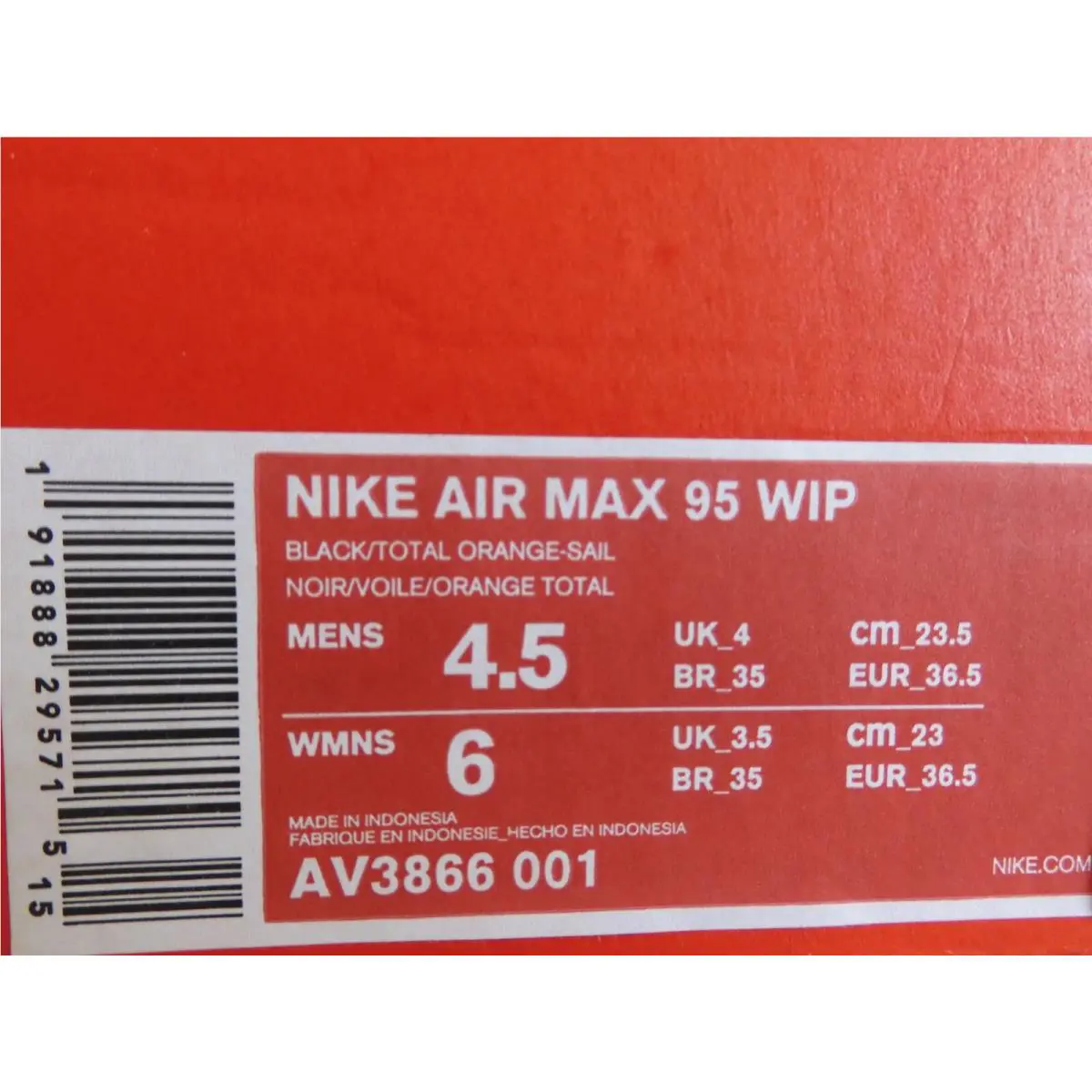 Nike shoes - Nike Air Max 95 - Air Max - AV3866 001 - Black (UPC: 191888295715) 3