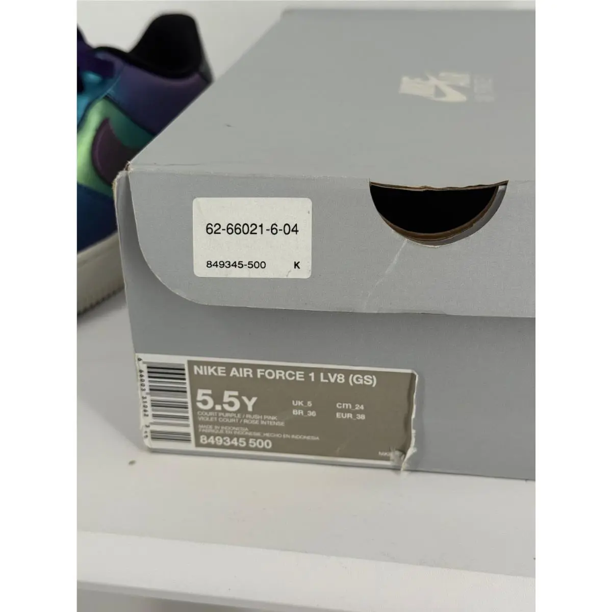 Nike shoes - Nike Air Force 1 Low LV8 GS - Purple/Green 1