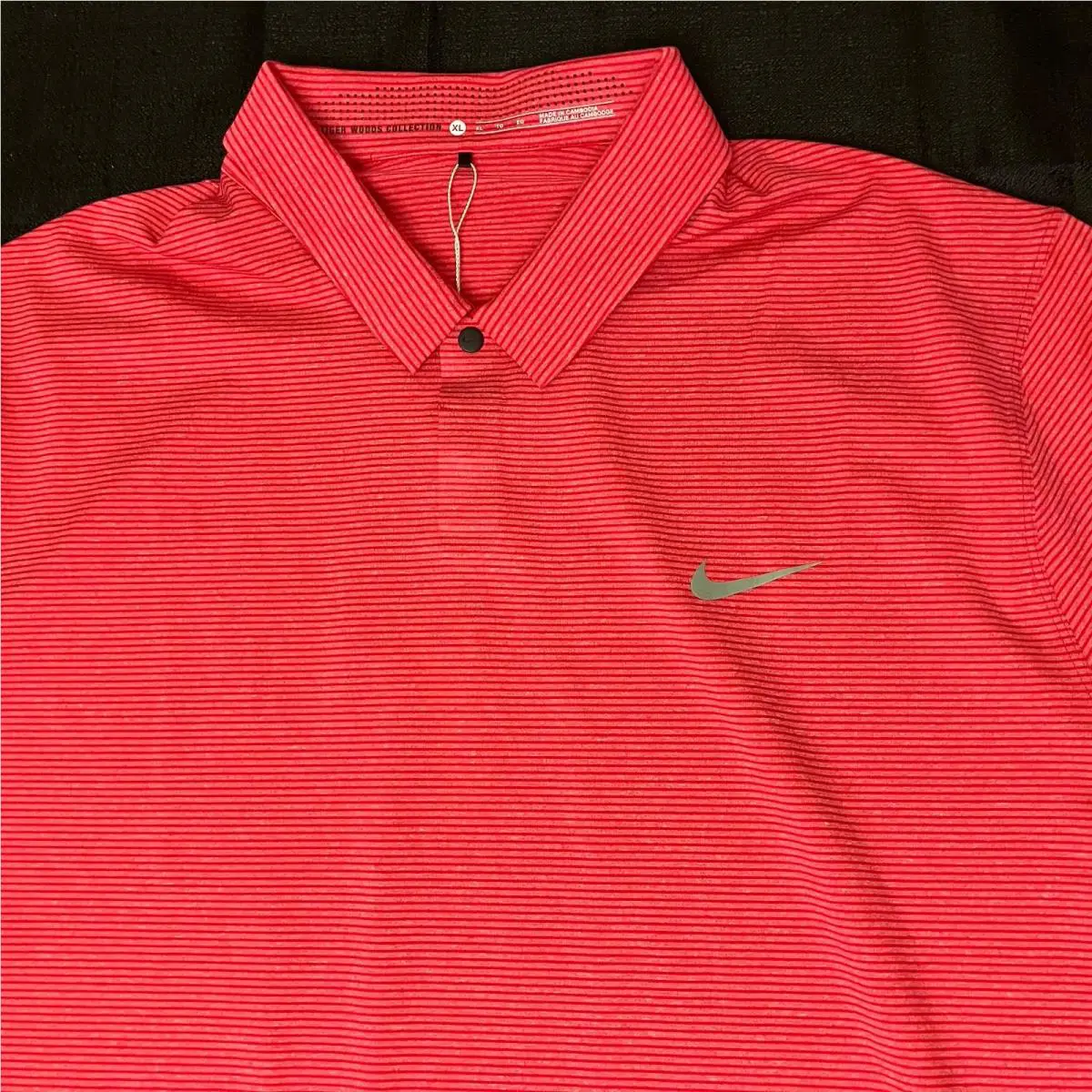 Nike clothing - Tiger Woods Control Stripe Cooling Polo - Sunday Red University Red 1