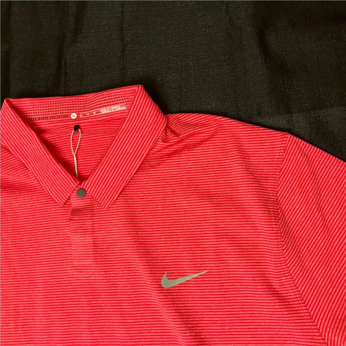 Nike clothing - Tiger Woods Control Stripe Cooling Polo - Sunday Red University Red 4