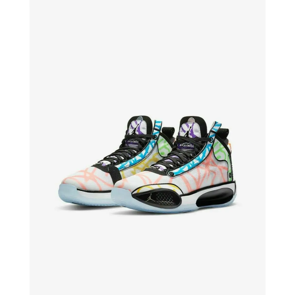 Nike shoes - Air Jordan 34 - Air - DA4450-100 - White/Black/Multi-color, Manufacturer: White/Black/Multi-Color (UPC: 194496800098) 0