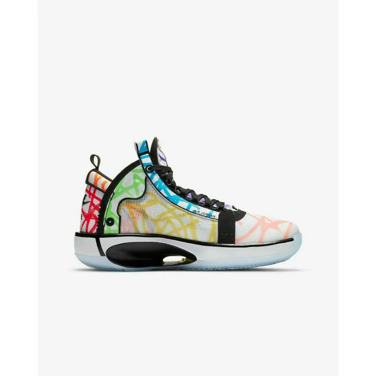 Nike shoes - Air Jordan 34 - Air - DA4450-100 - White/Black/Multi-color, Manufacturer: White/Black/Multi-Color (UPC: 194496800098) 2