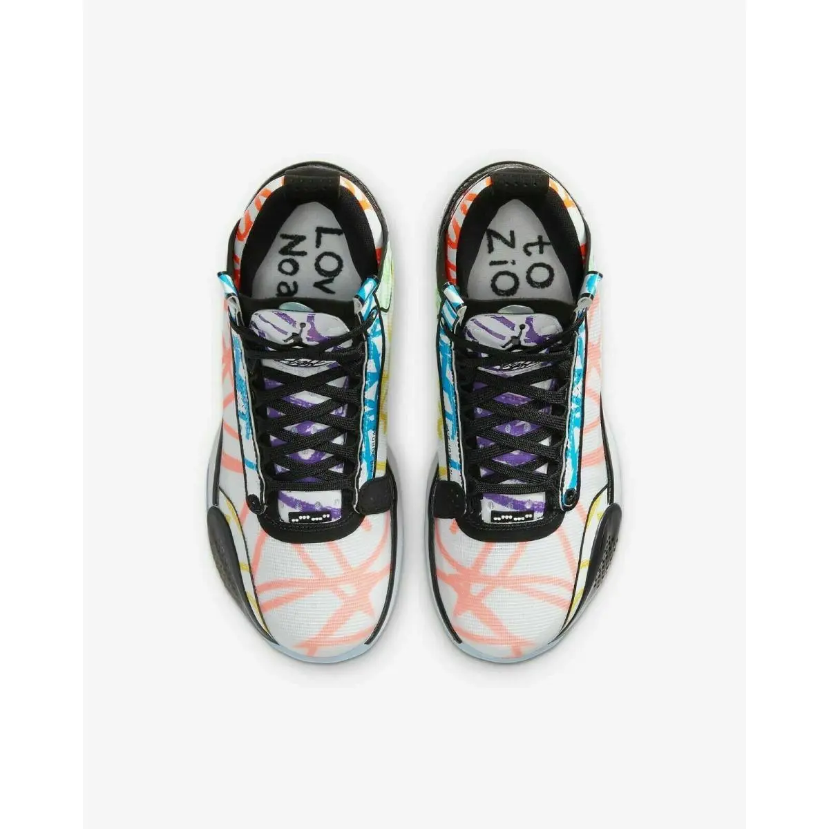 Nike shoes - Air Jordan 34 - Air - DA4450-100 - White/Black/Multi-color, Manufacturer: White/Black/Multi-Color (UPC: 194496800098) 3