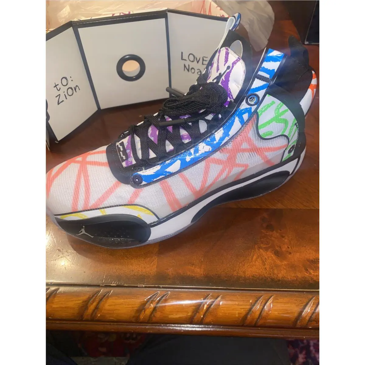 Nike shoes - Air Jordan 34 X Zion Williamson - DA4450-100 - Multicolor (UPC: 194496800043) 9