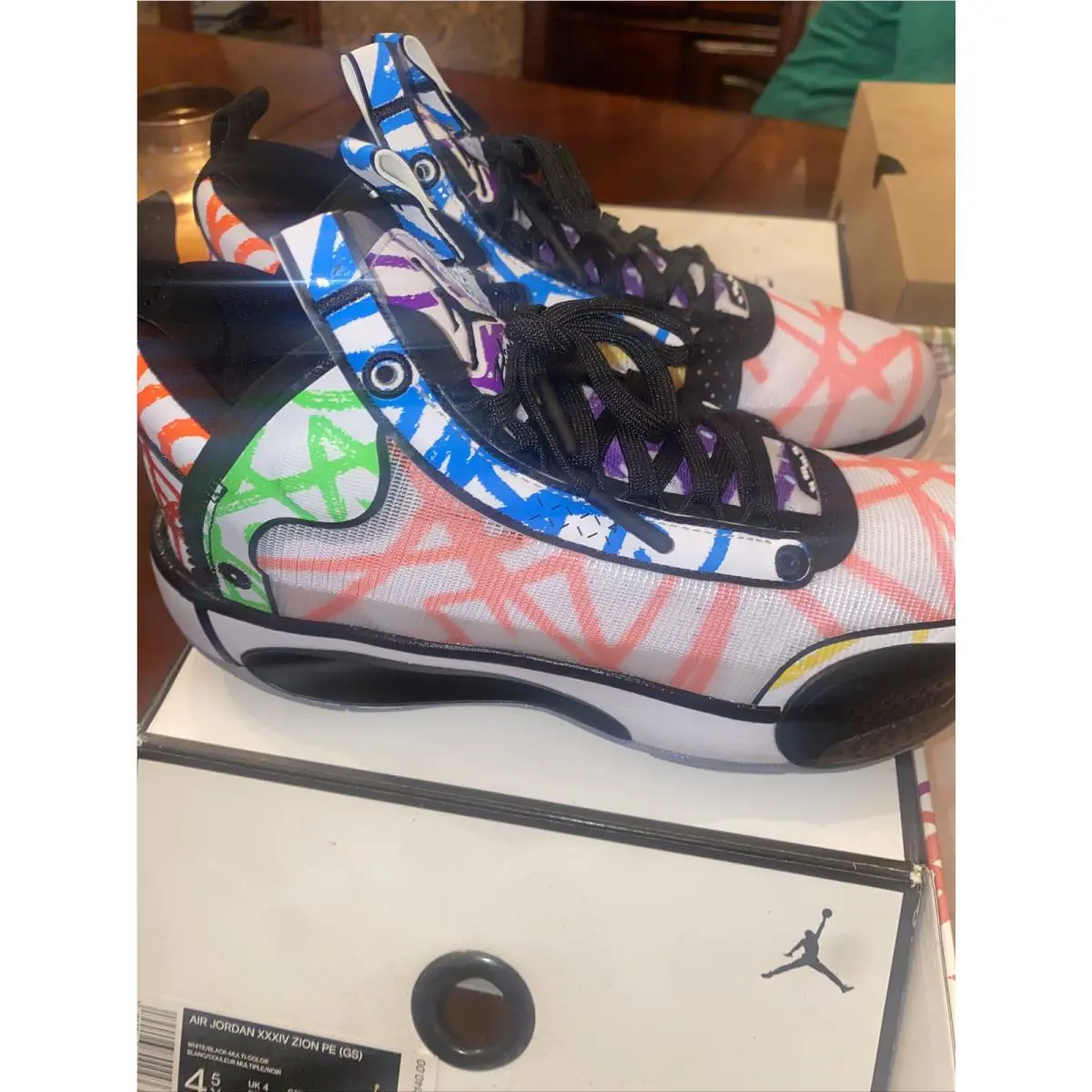 Nike shoes - Air Jordan 34 X Zion Williamson - DA4450-100 - Multicolor (UPC: 194496800043) 3