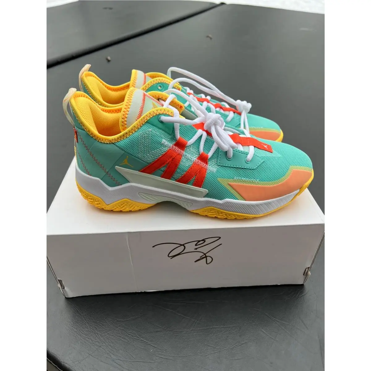 Nike shoes - Jordan One Take II Westbrook - CW2457-300 - Tropical Twist/Citron Pulse/White/Turf Orange (UPC: 00194957142927) 16