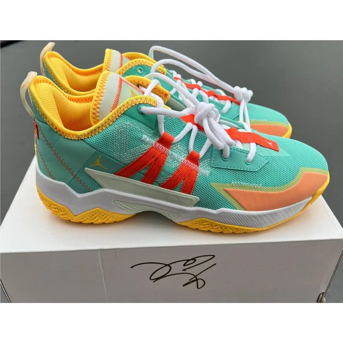Nike shoes - Jordan One Take II Westbrook - CW2457-300 - Tropical Twist/Citron Pulse/White/Turf Orange (UPC: 00194957142927) 4