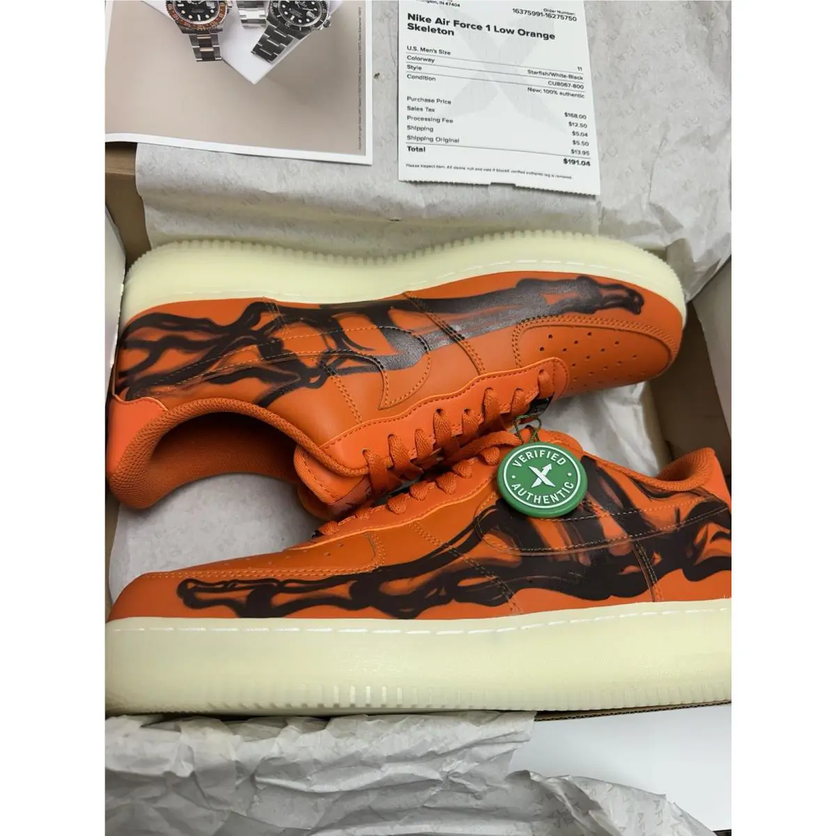 Nike shoes - Nike Air Force 1 Low - CU8067-800 - Orange (UPC: 194953526004) 3