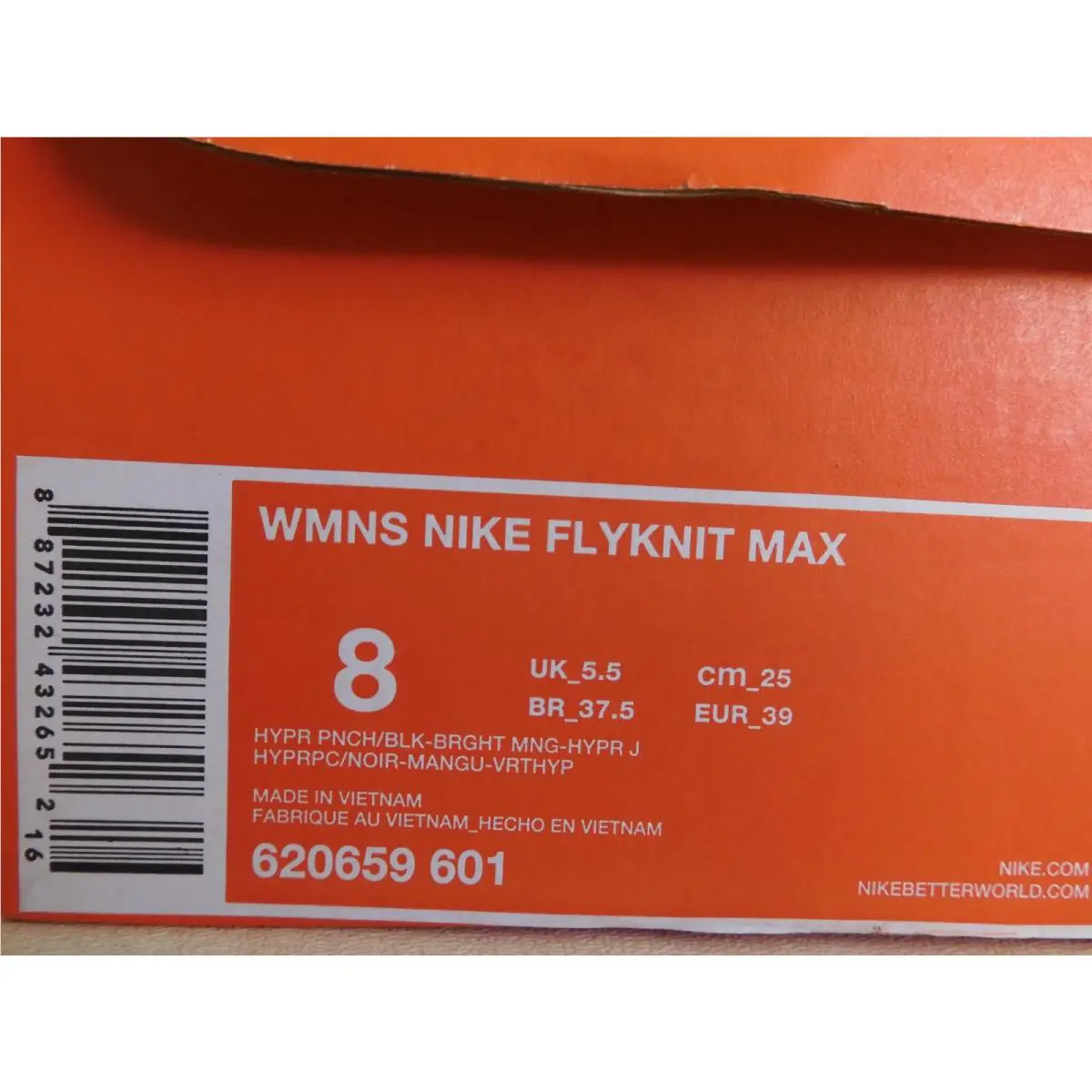 Nike shoes - Nike Flyknit Max - Flyknit Max - 620659 601 - Orange (UPC: 887232432652) 3