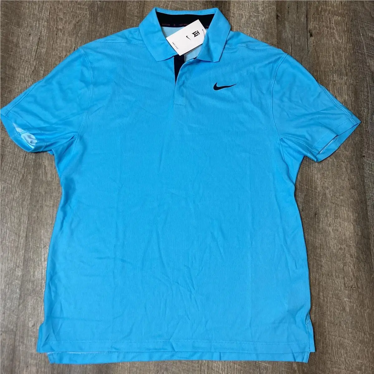 Nike clothing - Tiger Woods Dri Fit ADV Polo - Baltic Blue / Blue Chill / Black 1