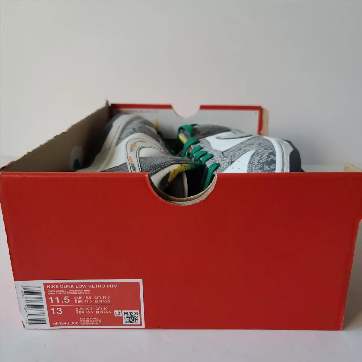 Nike shoes - Dunk Low Retro PRM - Dunk Low Retro PRM - HF4840-068 - Gray (UPC: 00197594651616) 0