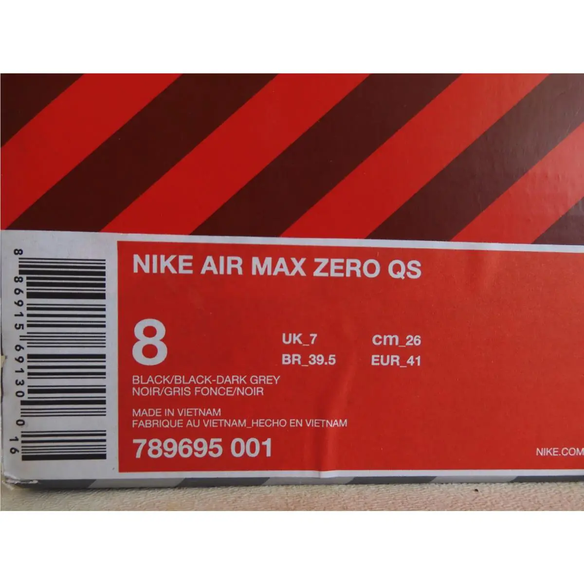 Nike shoes - Nike Air Max Zero - Air Max Zero - 789695-001 - Black (UPC: 886915691300) 5