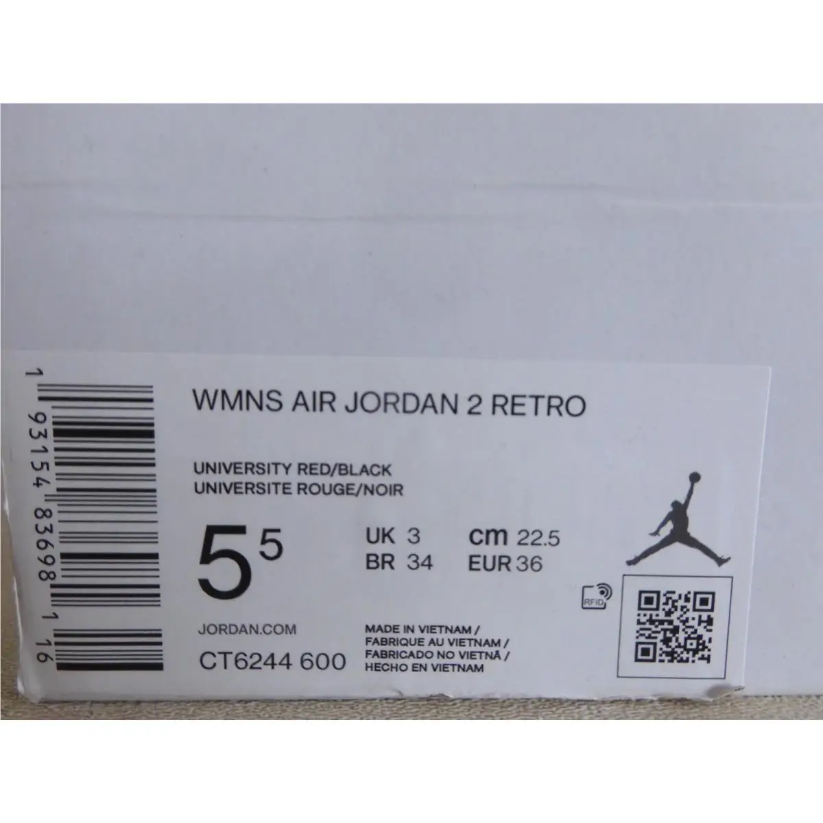 Nike shoes - Air Jordan 2 - Air - CT6244-600 - Multicolor (UPC: 0193154836981) 6