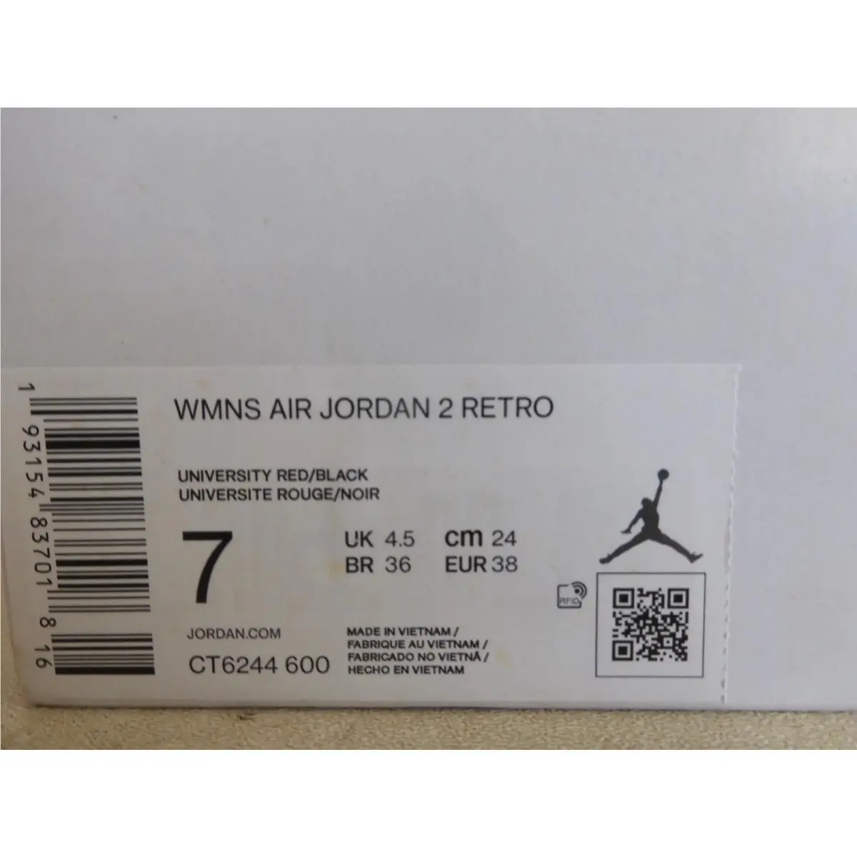 Nike shoes - Air Jordan 2 - Air - CT6244-600 - Multicolor (UPC: 0193154836981) 6