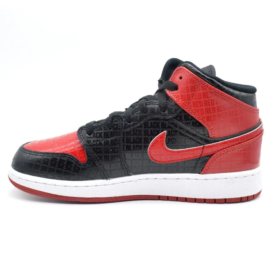 Nike shoes - Jordan Air 1 Mid GS - Black (UPC: 195869257150) 6